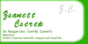 zsanett cserep business card