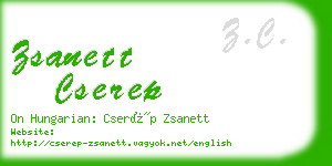 zsanett cserep business card